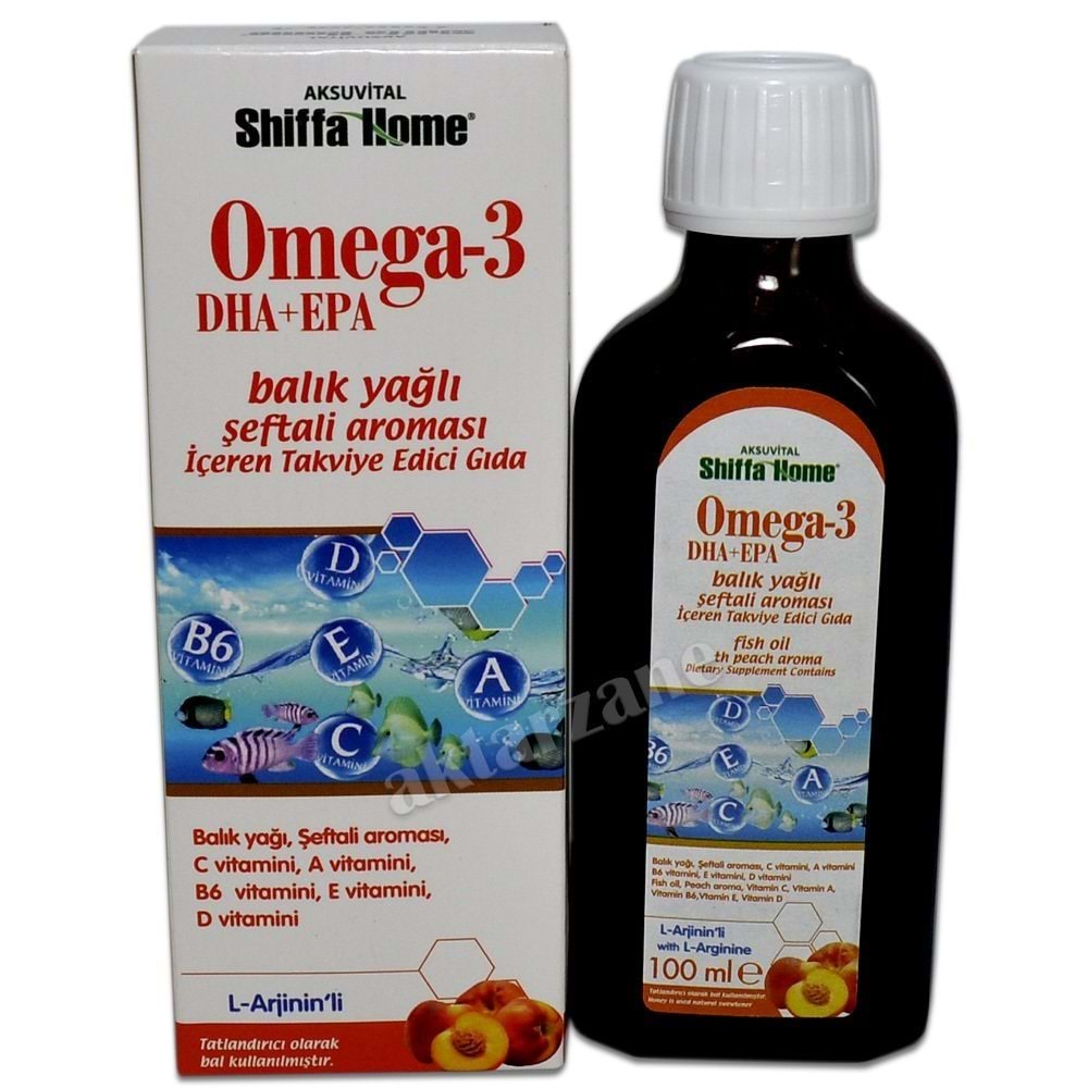 Shiffa Home Şeftali Aromalı Omega-3 100 Ml