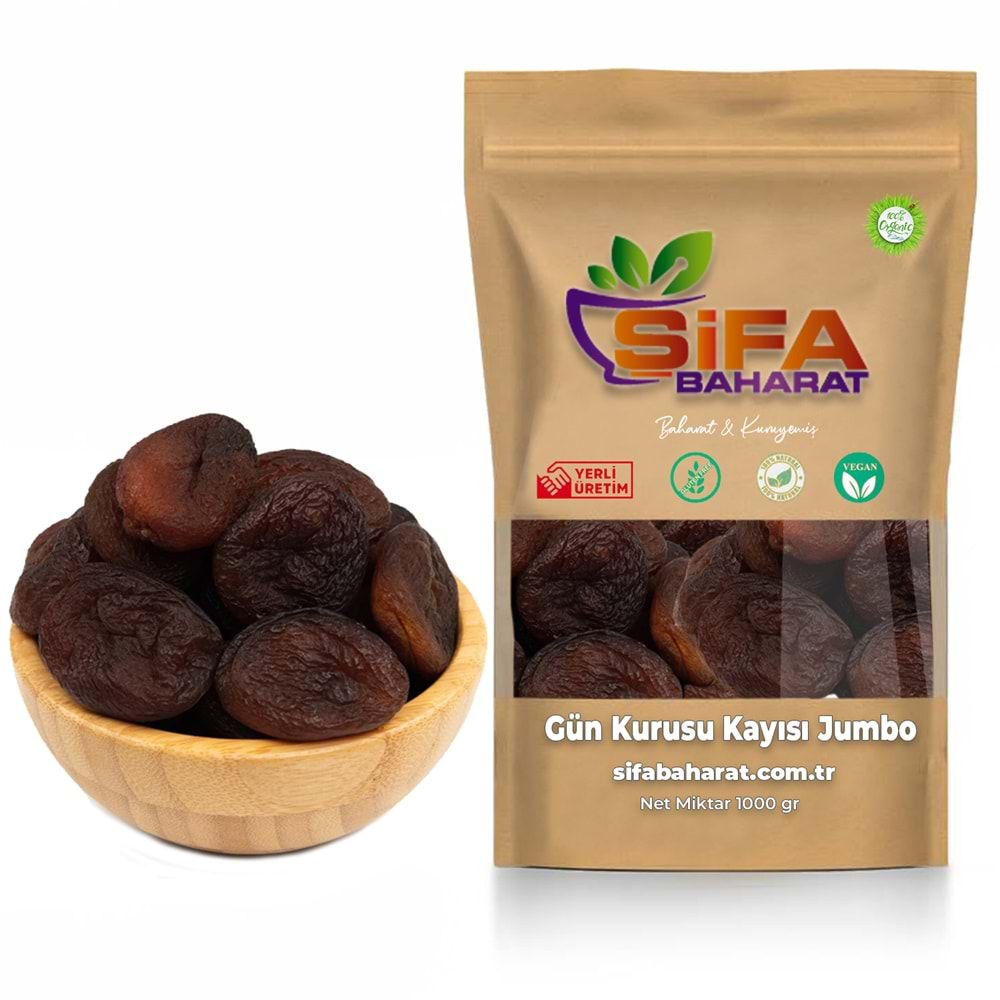 Şifa Baharat Gün Kurusu Kayısı Jumbo 1000 gr