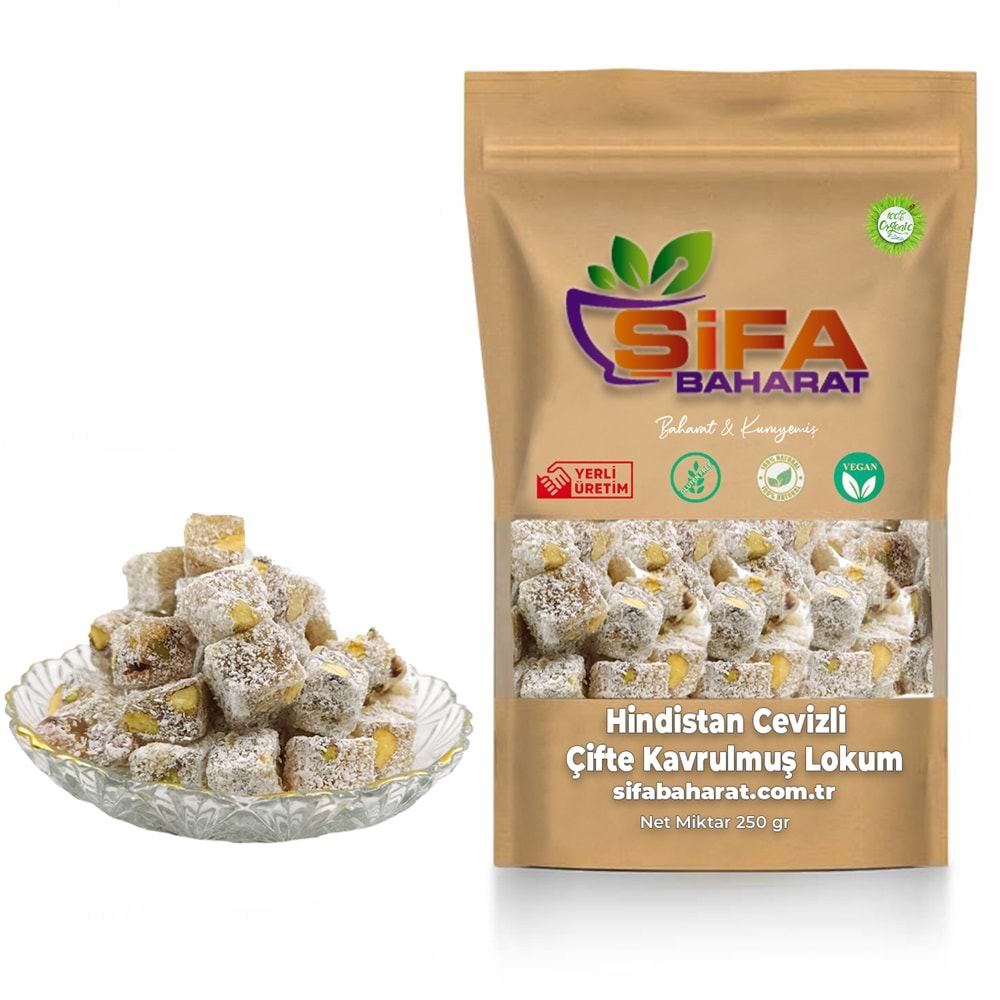 Şifa Baharat Çifte Kavrulmuş Extra Fıstıklı Lokum 250 gr