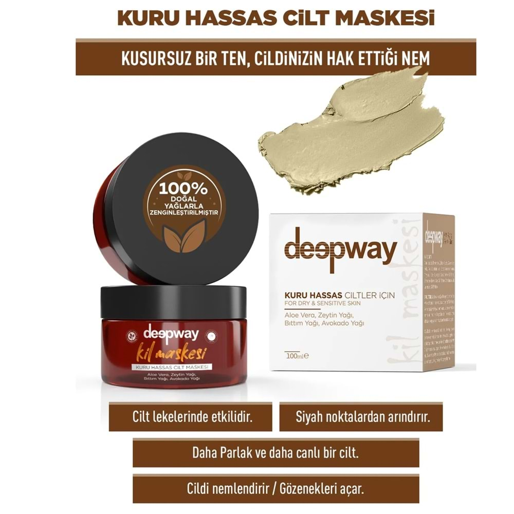 Deepway Kil Maskesi Kuru Hassas Ciltler İçin 100 Ml