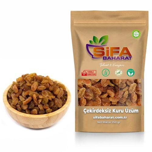 Şifa Baharat Çekirdeksiz Kuru Üzüm 250 gr