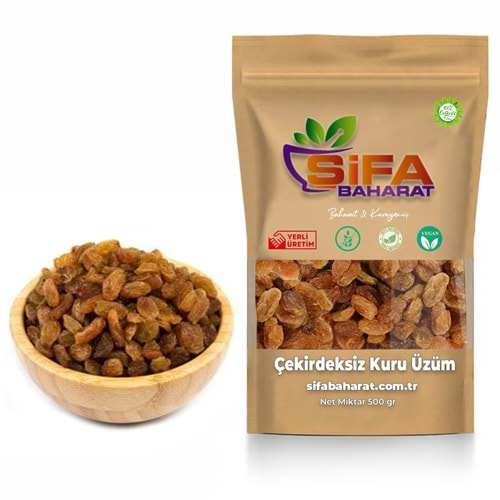 Şifa Baharat Çekirdeksiz Kuru Üzüm 500 gr